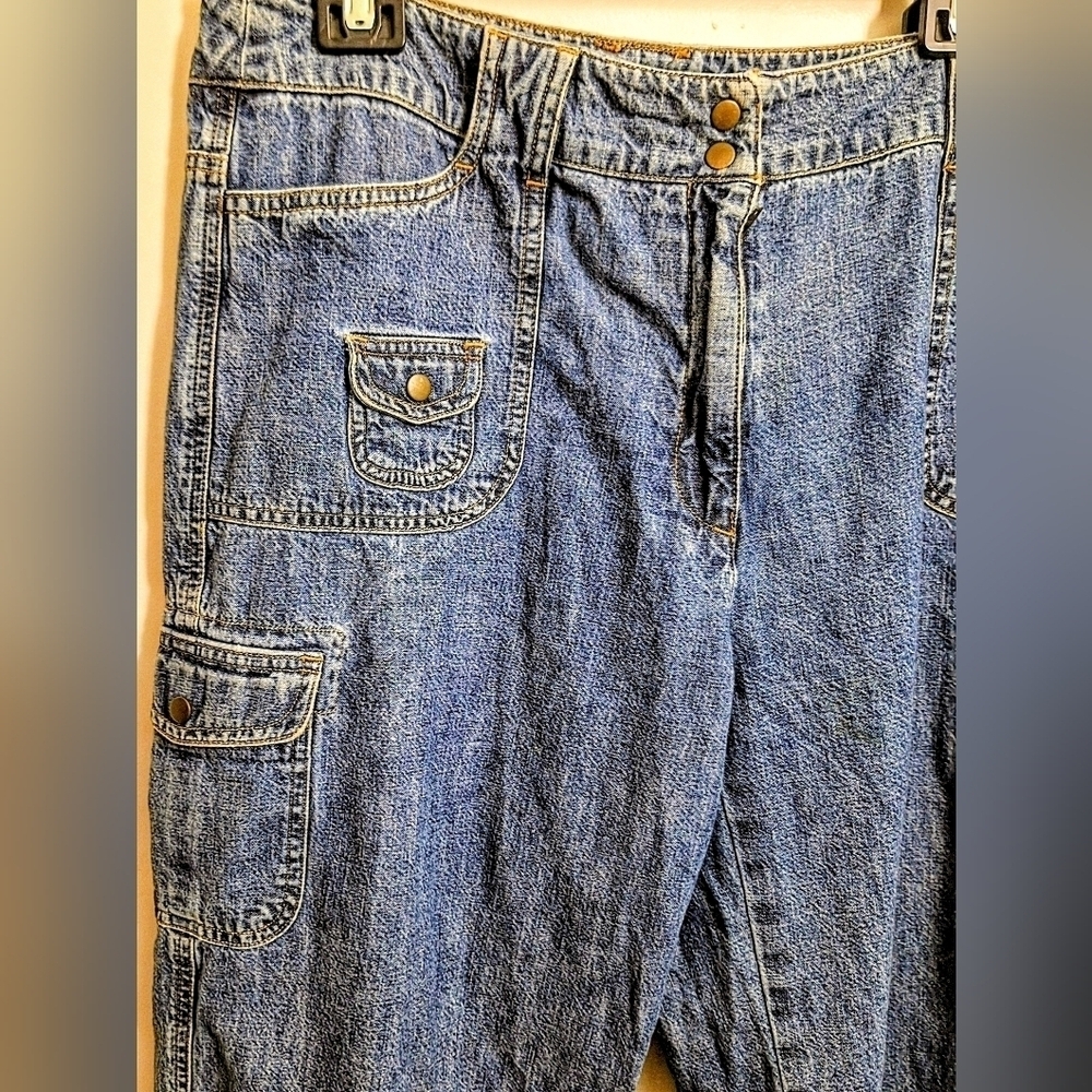 NWOT Jones New York Denim Cargo Jeans - Picture 7 of 9